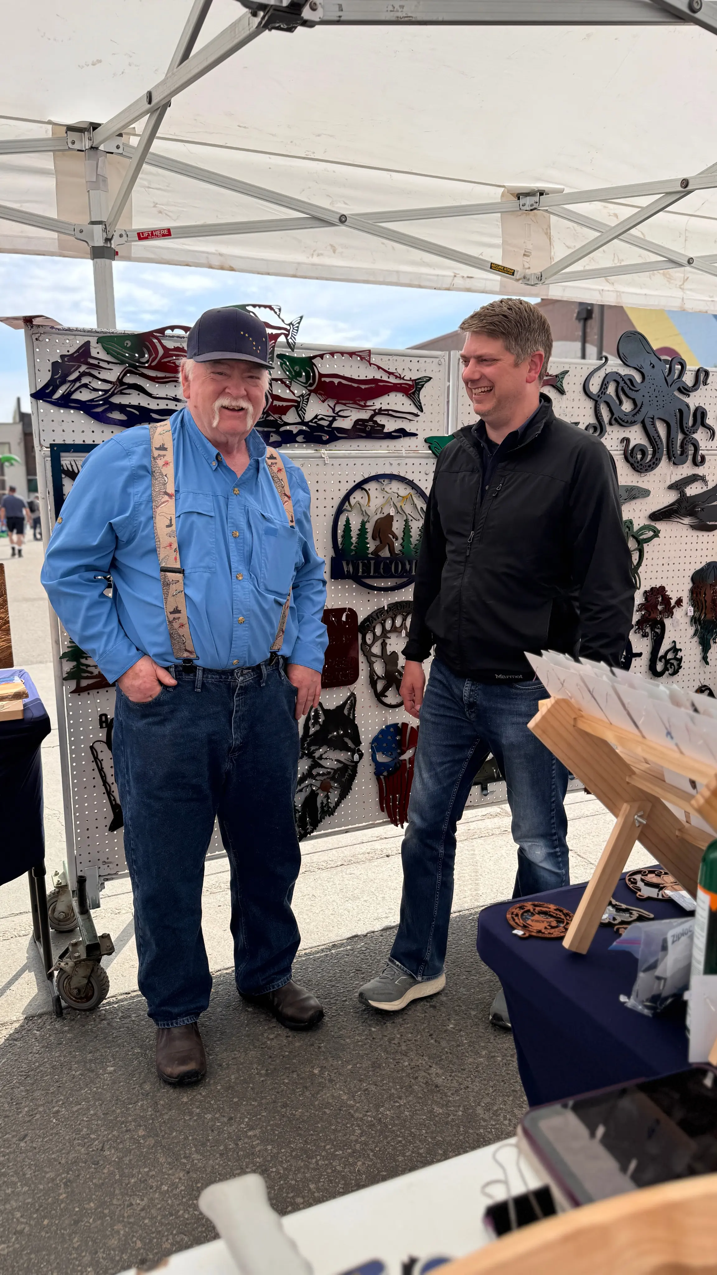 Congressman Begich meeting Alaskans at a local market
