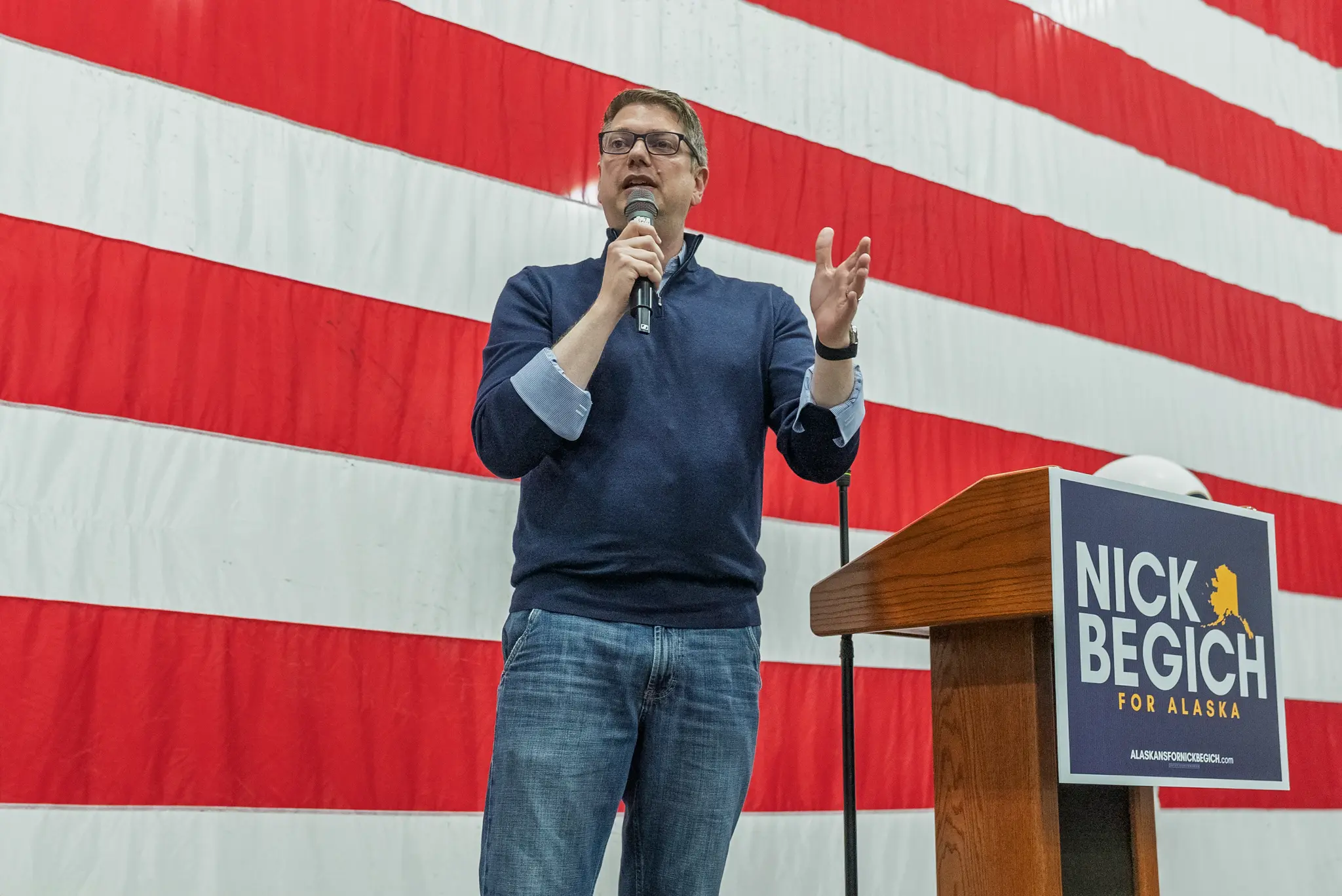 Congressman Begich speaking at a campaign rally